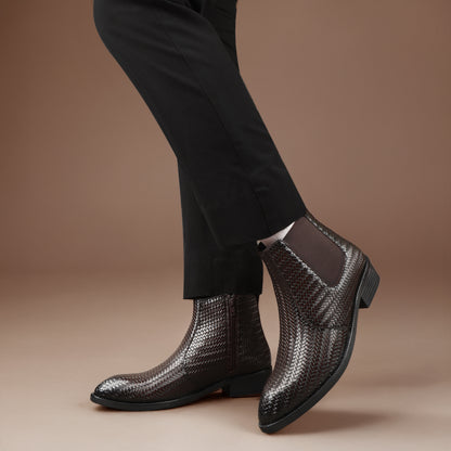 Height Increasing Chelsea Ankle Boots for Men