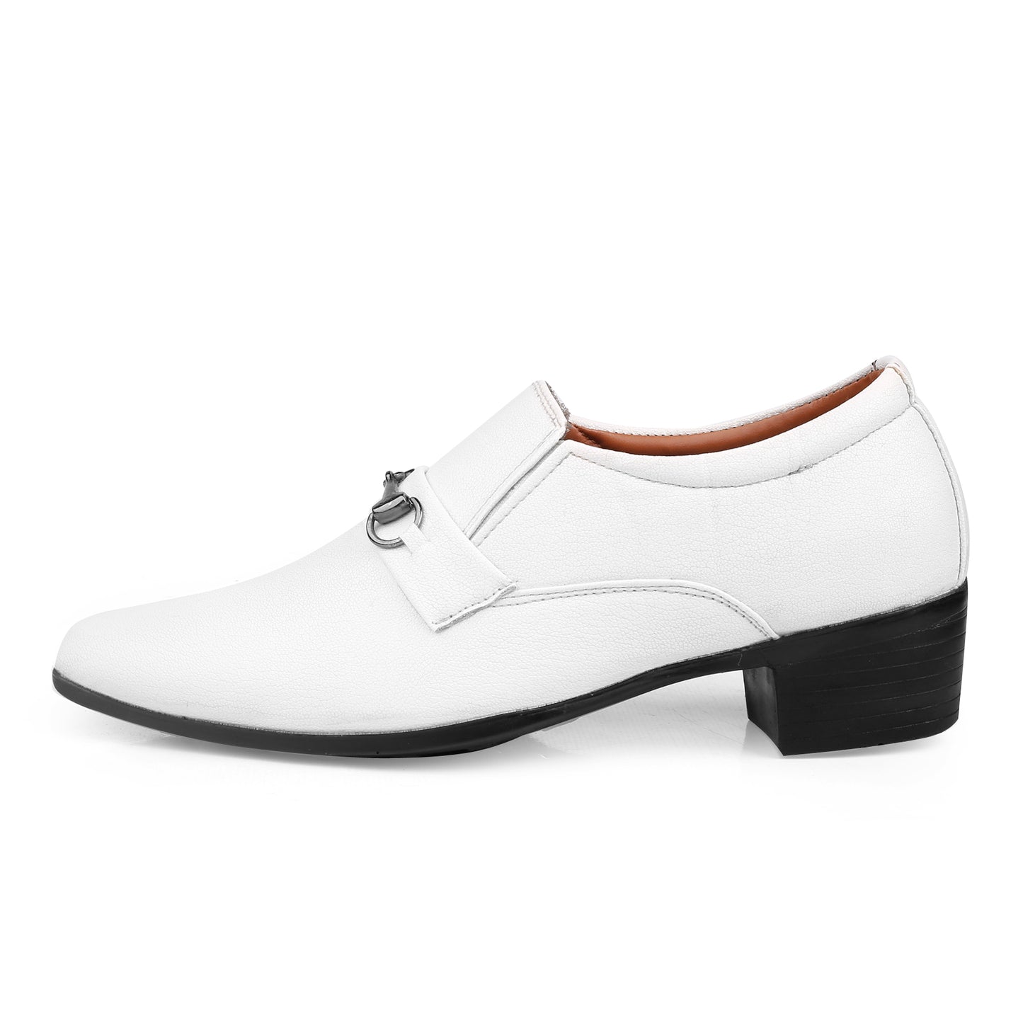 BXXY Men's Formal and Casual Wear Height Increasing Slip-On Stylish and Latest Buckle Shoes