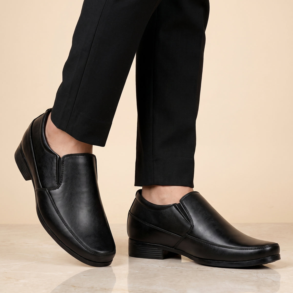 BXXY Mens 3 Inches Hidden Height Increasing Formal Wear Slipon Shoes