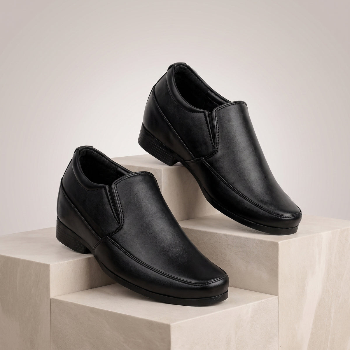 BXXY Mens 3 Inches Hidden Height Increasing Formal Wear Slipon Shoes