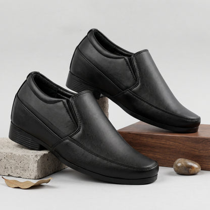 BXXY Mens 3 Inches Hidden Height Increasing Formal Wear Slipon Shoes
