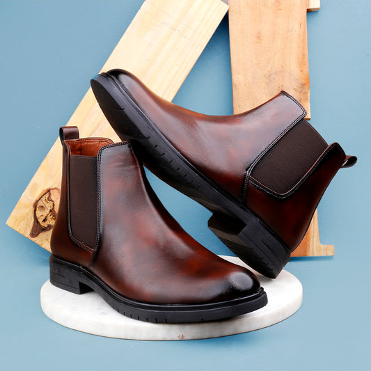 Bxxy's Faux Leather Chelsea Boots for Men