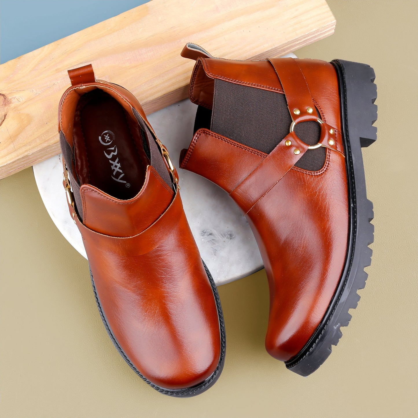 Bxxy Slip-on Ankle Stylish Boots for Men