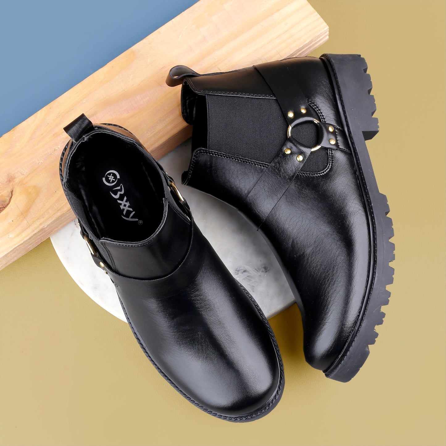 Bxxy Slip-on Ankle Stylish Boots for Men