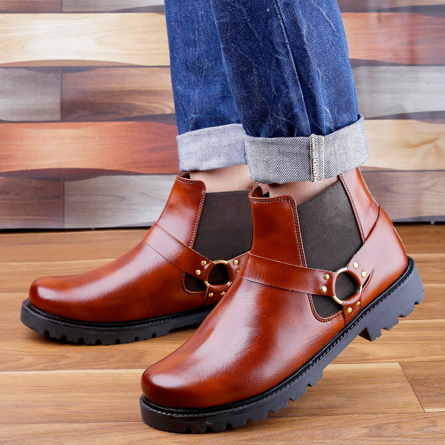 Bxxy's Faux Leather Chelsea Boots for Men