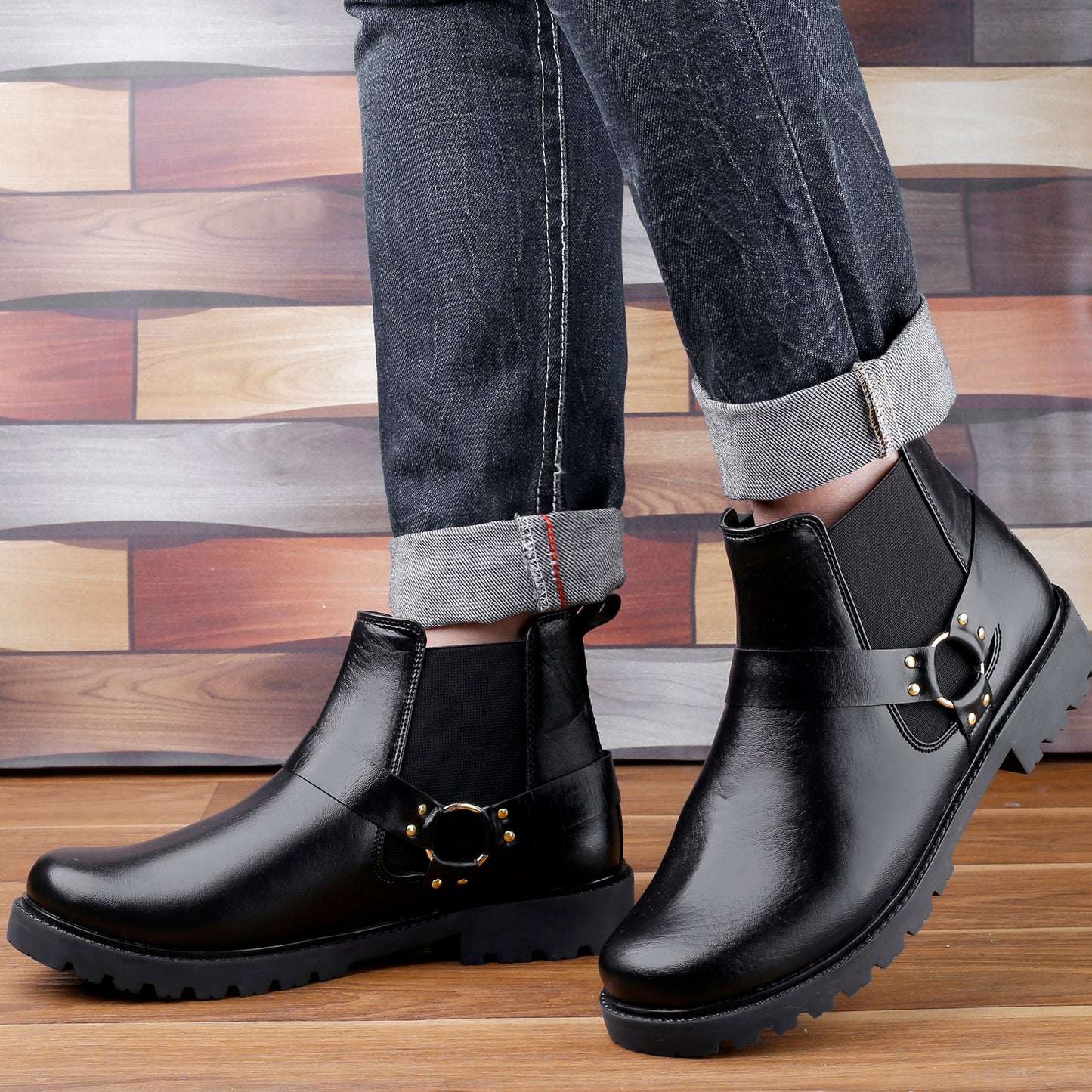 Bxxy's Faux Leather Chelsea Boots for Men