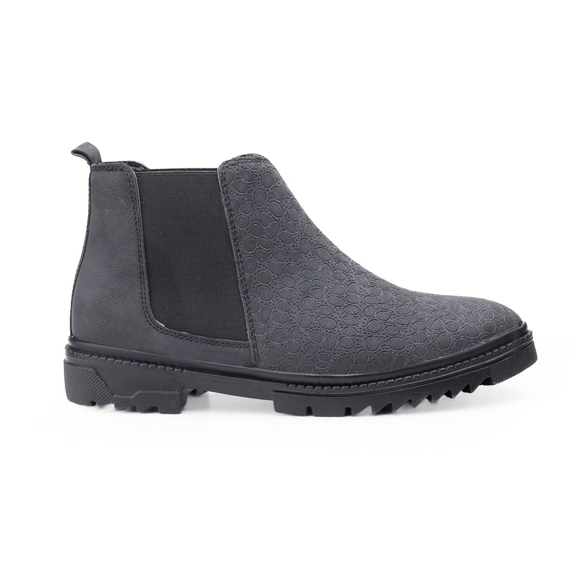Men’s Designer Slip-On Boots Textured Finish Look