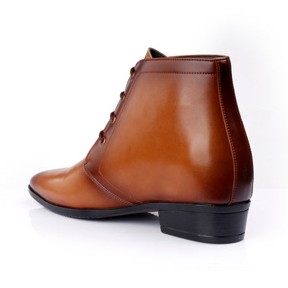 BXXY Men's 3.5 Inches Hidden Height Increasing Formal Lace-up Boot