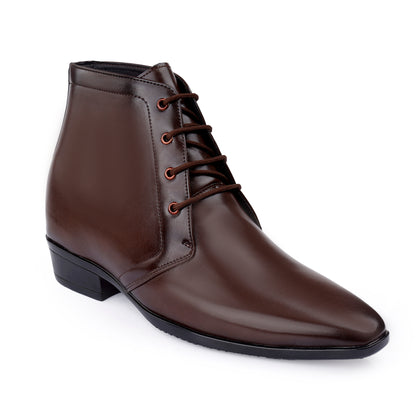 BXXY Men's 3.5 Inches Hidden Height Increasing Formal Lace-up Boot