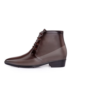 BXXY Men's 3.5 Inches Hidden Height Increasing Formal Lace-up Boot