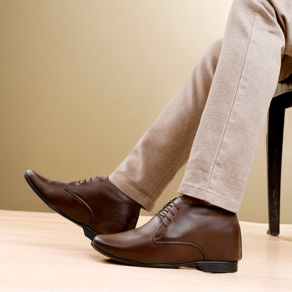 9 cm (3.5 Inch) Hidden Height Increasing Lace-Up Derby Shoes