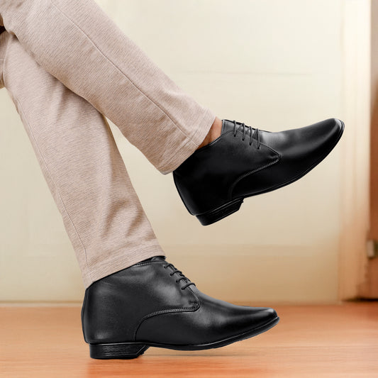 Mens 9 cm Hidden Height Increasing Lace Up Derby Shoes