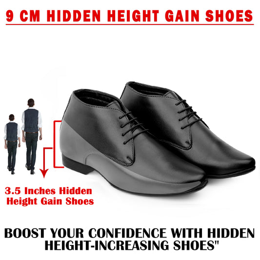 BXXY Hidden Height Increasing Lace-Up Derby Shoes 3.5 Inch