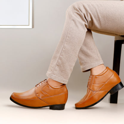 BXXY's 3 inch Hidden Height Increasing Lace-Up Formal Shoes for Men