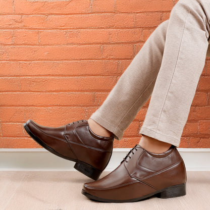 BXXY's 3 inch Hidden Height Increasing Lace-Up Formal Shoes for Men