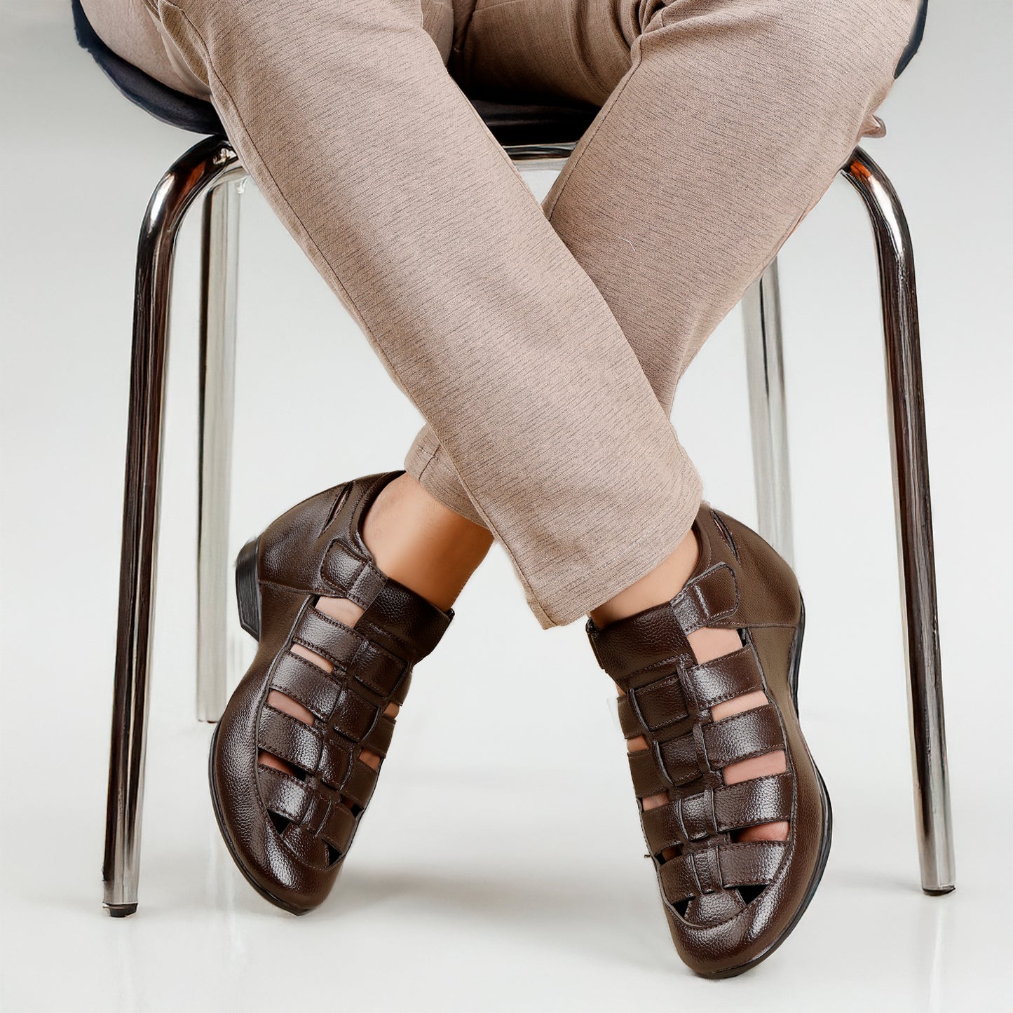 Men's 3 Inch Elevator Roman Sandals