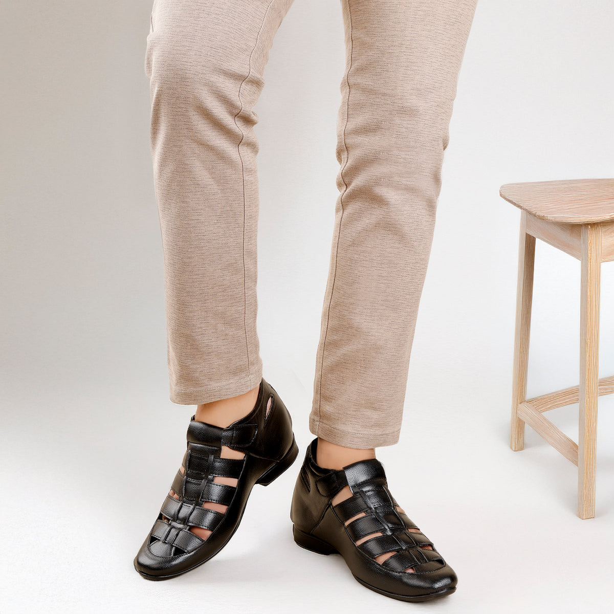 BXXY 3 Inches Height Increasing Casual Roman Sandals Instant Height Gainer shoe for Men