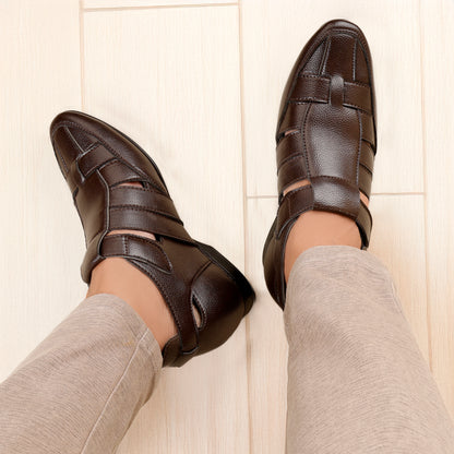 BXXY 3 Inch (7.6 cm) Hidden Height Increasing Casual Roman Sandals for Men