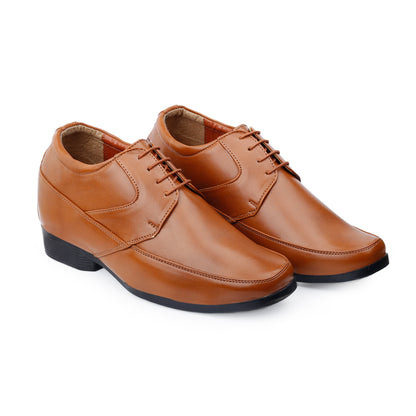 BXXY's 3 inch Hidden Height Increasing Lace-Up Formal Shoes for Men