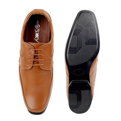 BXXY's 3 inch Hidden Height Increasing Lace-Up Formal Shoes for Men