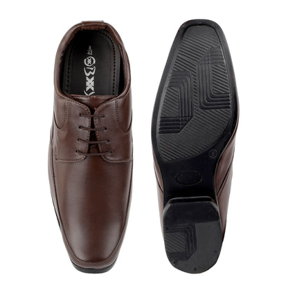 BXXY's 3 inch Hidden Height Increasing Lace-Up Formal Shoes for Men