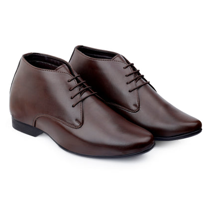 Mens 9 cm Hidden Height Increasing Lace Up Derby Shoes
