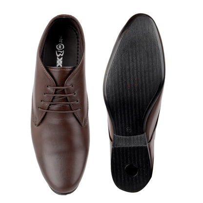Lace-Up Derby Shoes Brown - 9 cm (3.5 Inch)