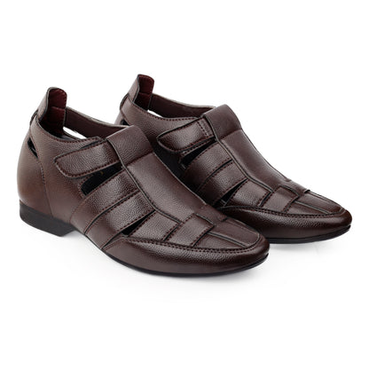 BXXY 3 Inch (7.6 cm) Hidden Height Increasing Casual Roman Sandals for Men