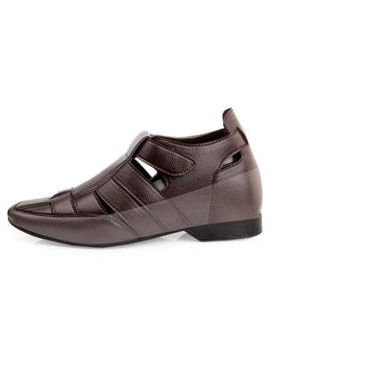 BXXY 3 Inch (7.6 cm) Hidden Height Increasing Casual Roman Sandals for Men