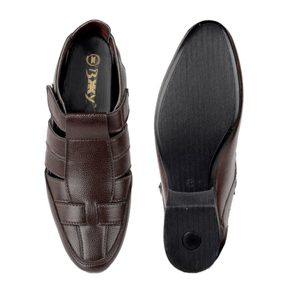 BXXY 3 Inch (7.6 cm) Hidden Height Increasing Casual Roman Sandals for Men