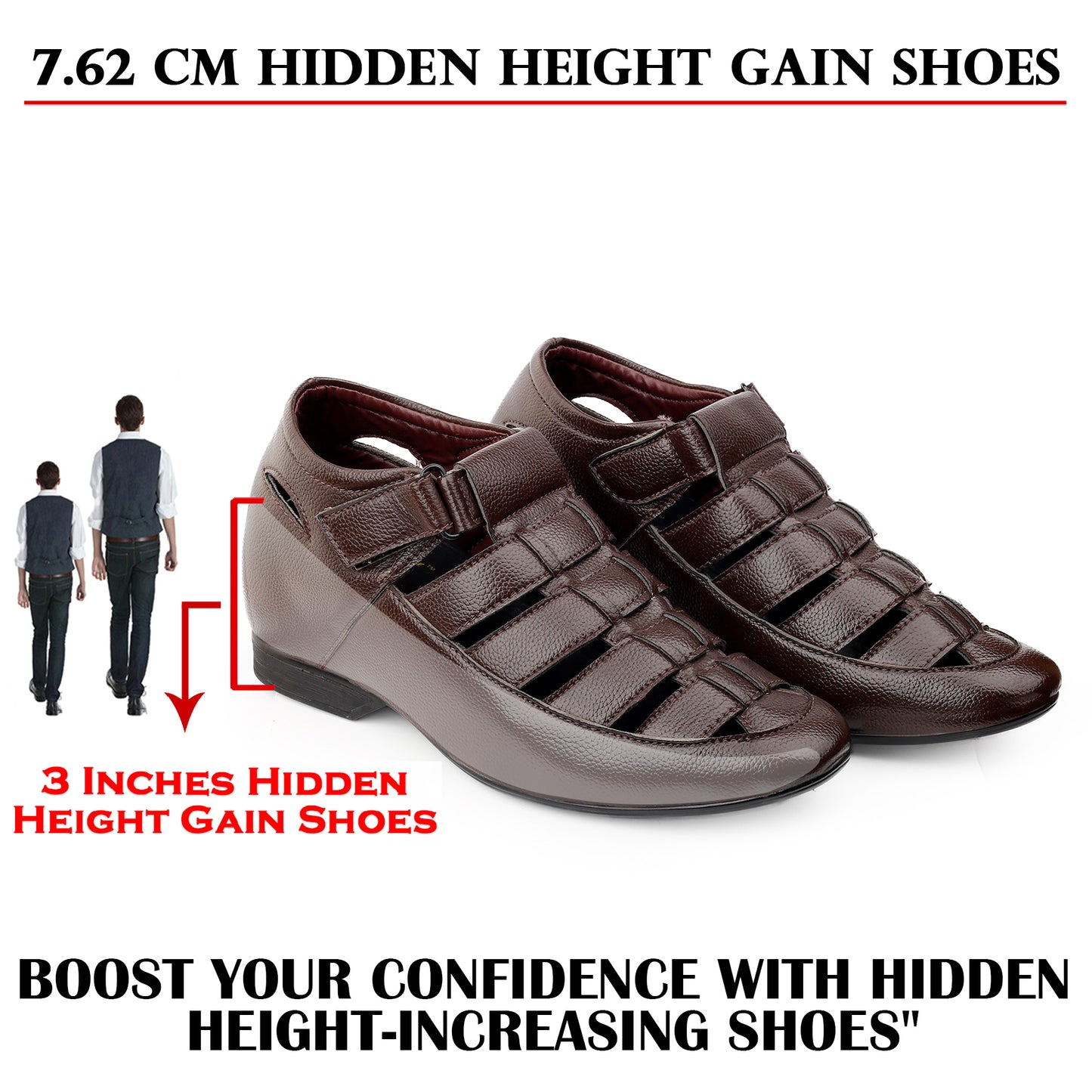 BXXY Mens Casual Hidden Height Sandals Premium Comfort And Style