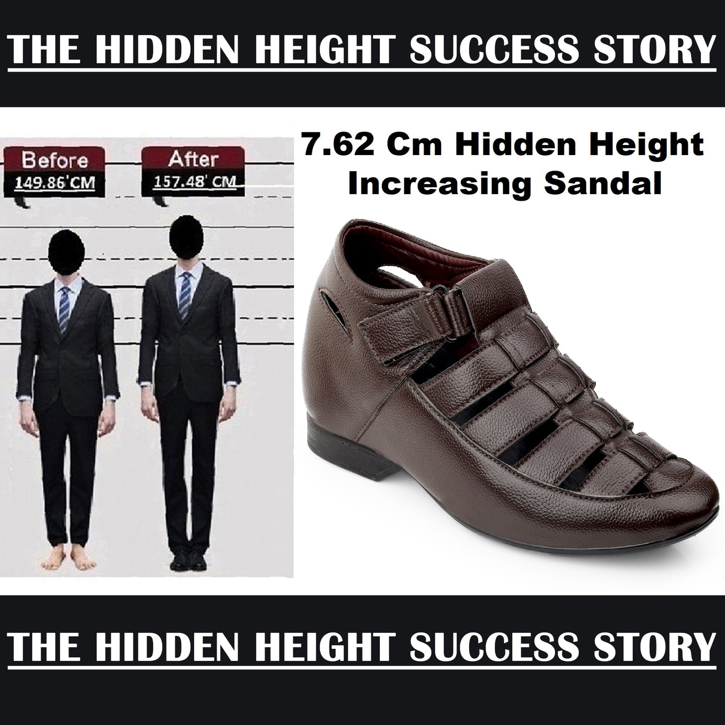 BXXY Mens Casual Hidden Height Sandals Premium Comfort And Style