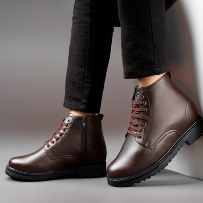 Elevator Boots Brown - 4 Inches (10CM)