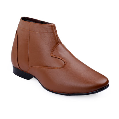 Bxxy Men’s Elevator Boots with Zipper – 3.5 Inch Height Boost