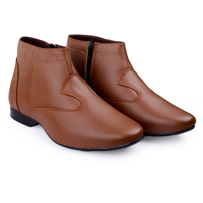 Bxxy Men’s Elevator Boots with Zipper – 3.5 Inch Height Boost