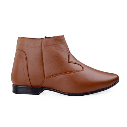 Bxxy Men’s Elevator Boots with Zipper – 3.5 Inch Height Boost