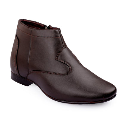 Bxxy Men’s Elevator Boots with Zipper – 3.5 Inch Height Boost