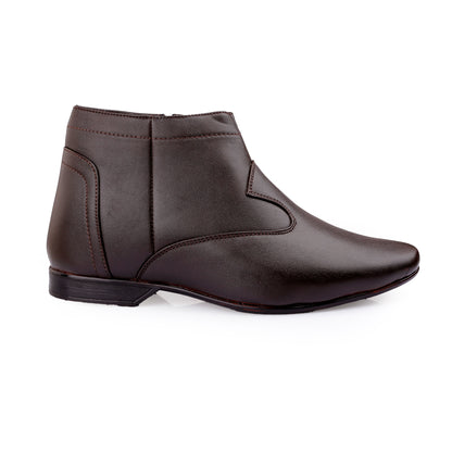Bxxy Men’s Elevator Boots with Zipper – 3.5 Inch Height Boost