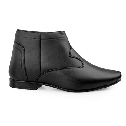 Bxxy Men’s Elevator Boots with Zipper – 3.5 Inch Height Boost