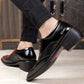 Men's Stylish Full Brouge Height Increasing  Lace-up Shoes