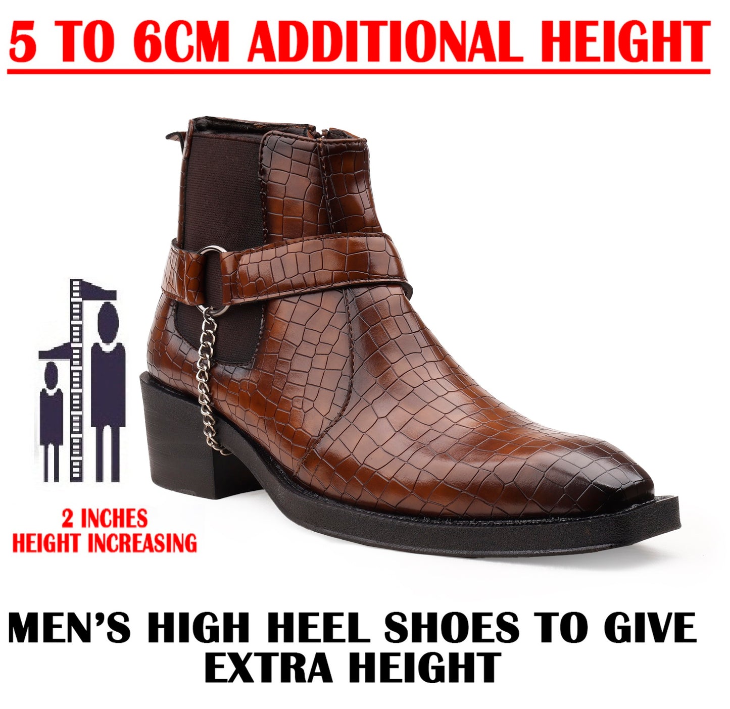 Men's 5-6CM Height Increasing Boot