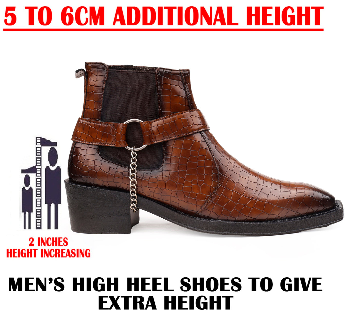 Men's 5-6CM Height Increasing Boot