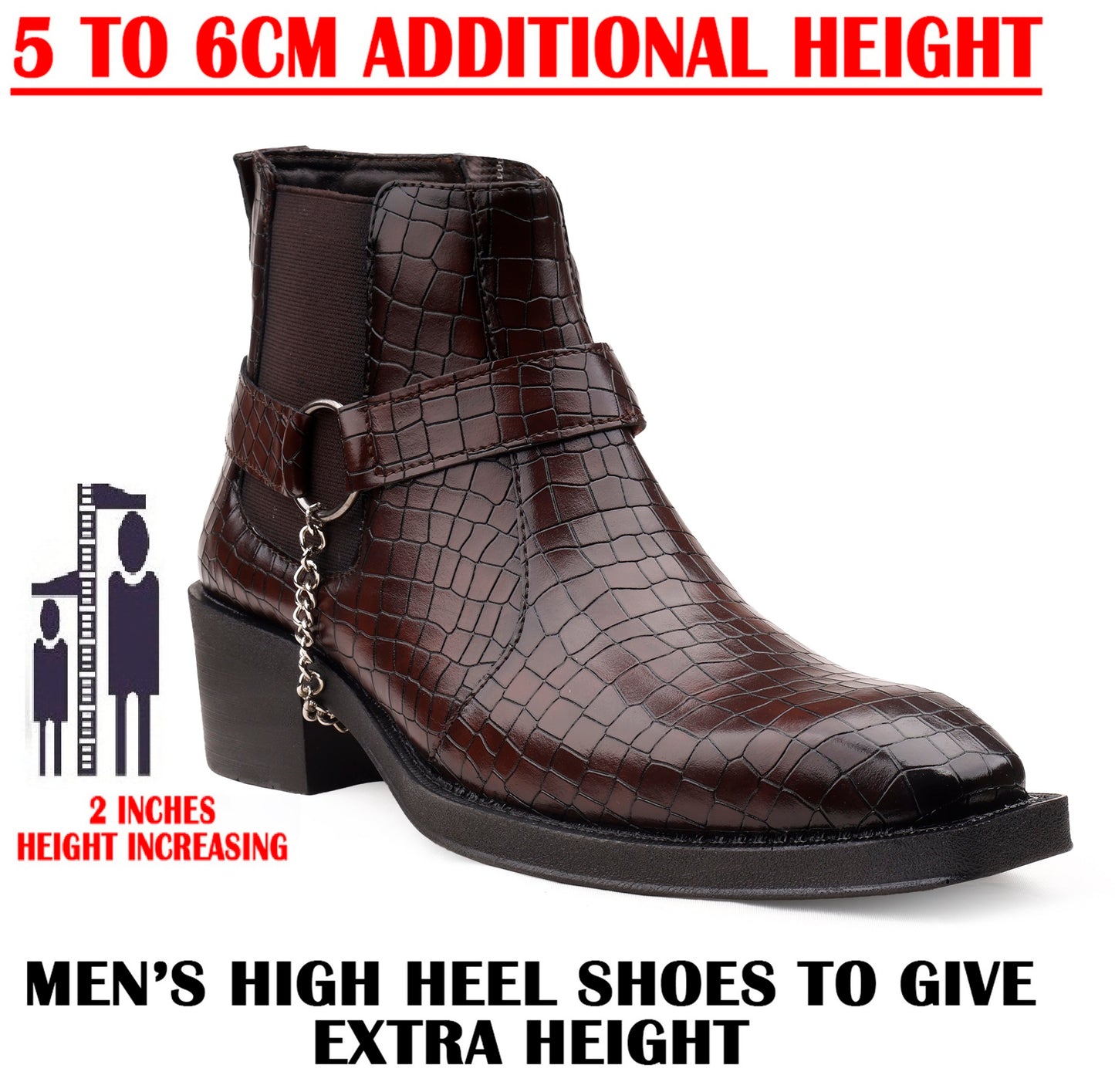Men's 5-6CM Height Increasing Boot