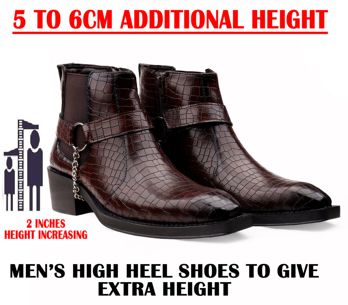 Men's 5-6CM Height Increasing Boot