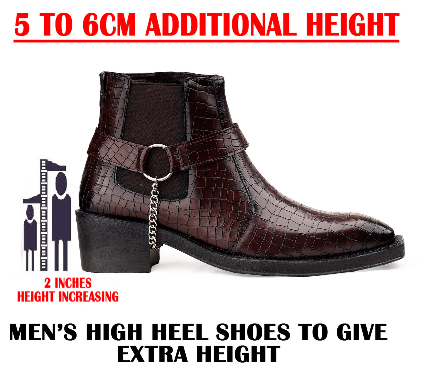 Men's 5-6CM Height Increasing Boot