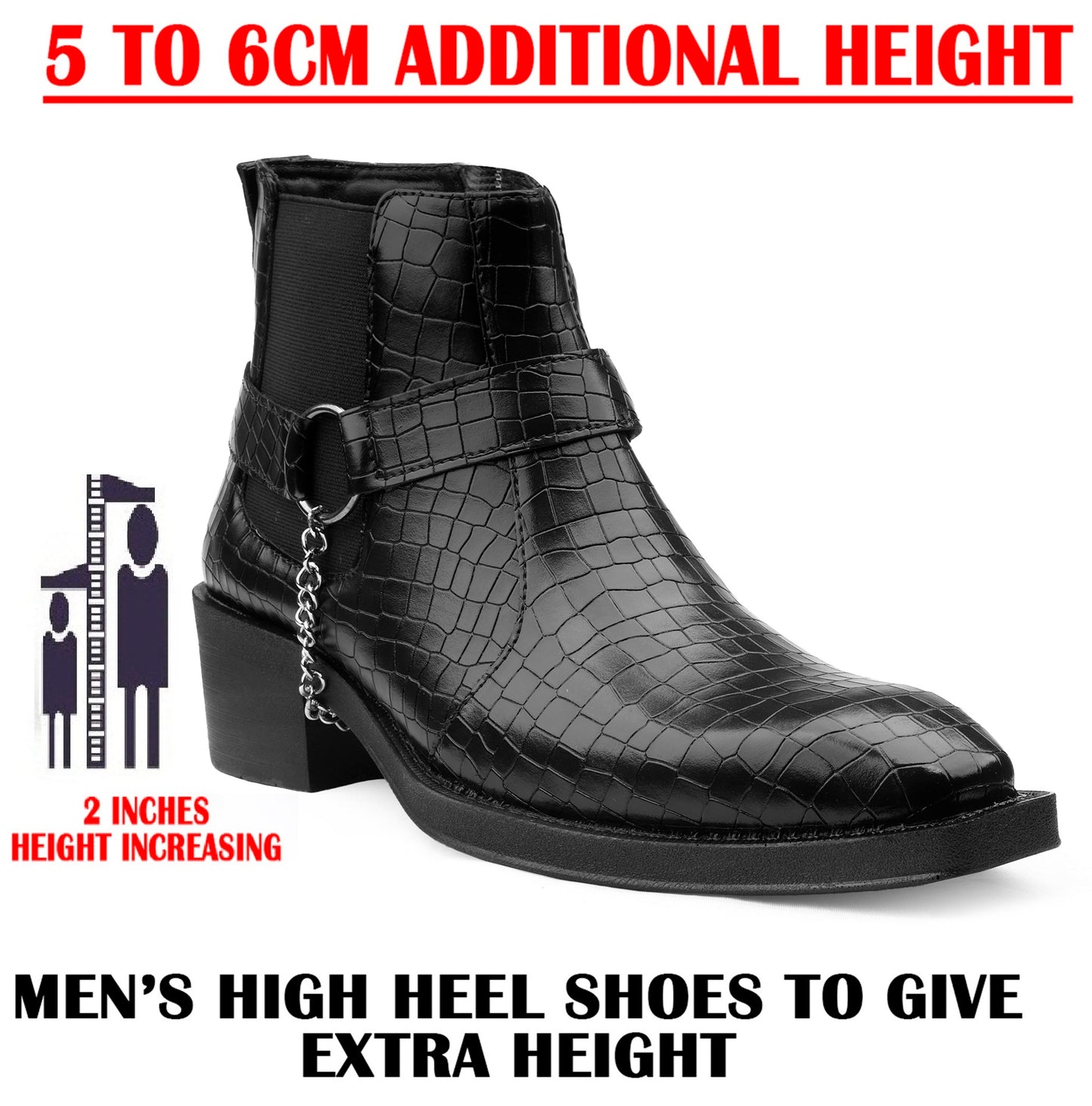 Men's 5-6CM Height Increasing Boot