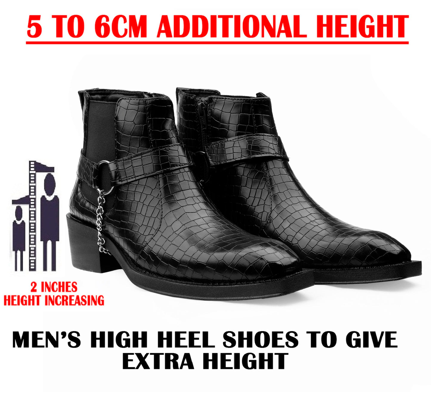 Men's 5-6CM Height Increasing Boot