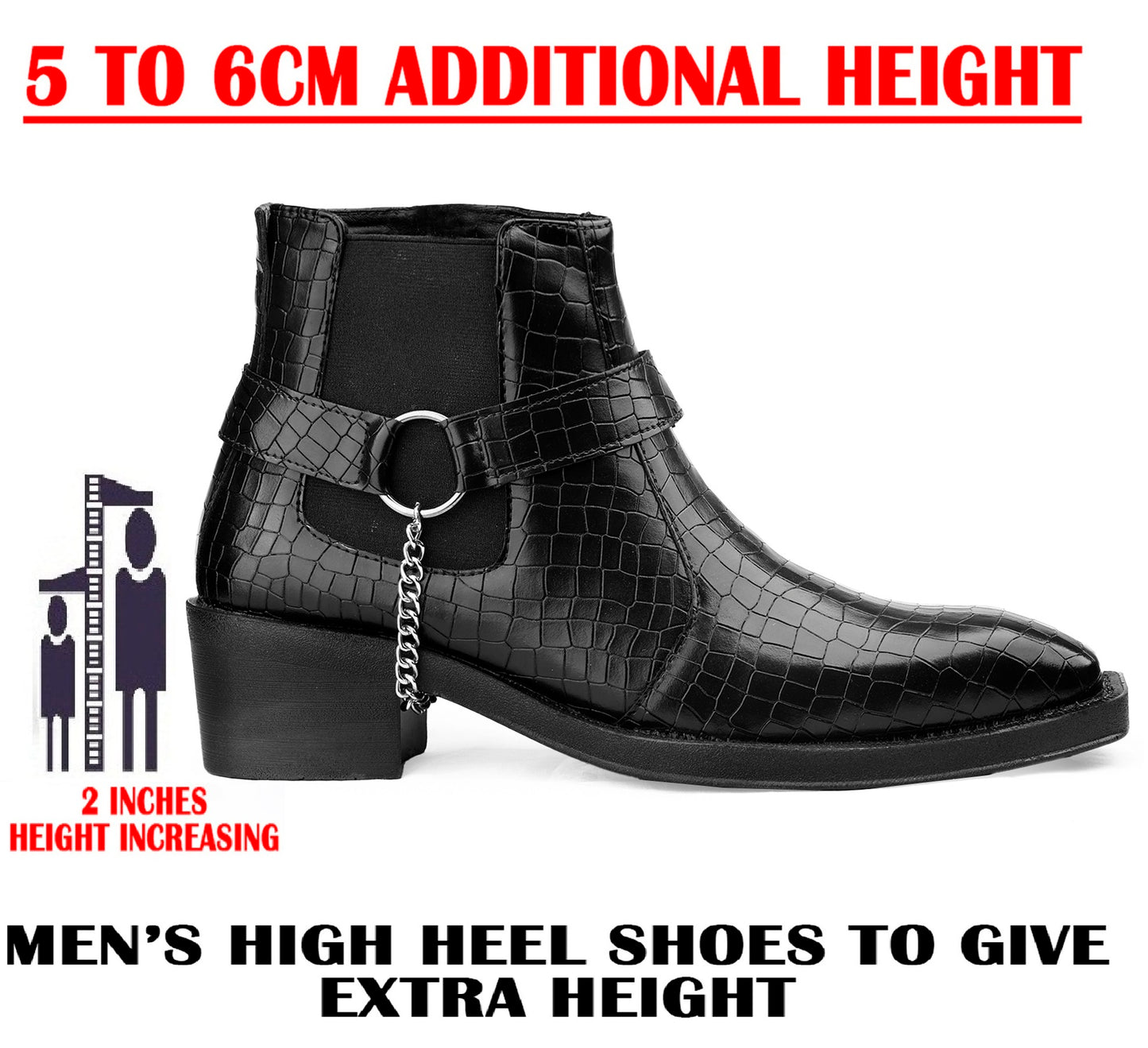 Men's 5-6CM Height Increasing Boot