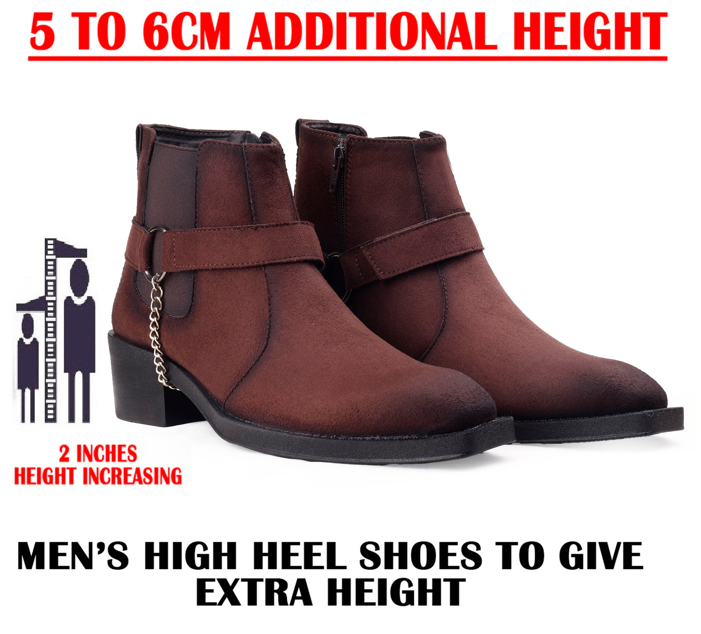Men’s 5–6CM Height Gain Boots