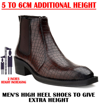 Men’s 2 Inch Heel Height Boots – Stylish Elevation with Comfort